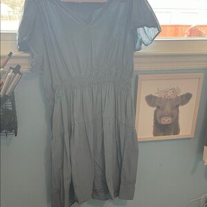 Elegant Blue Women's Dress